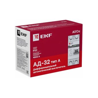  Дифавтомат EKF АД-32 PROxima (DA32-6-16-30-4P-a-pro) 