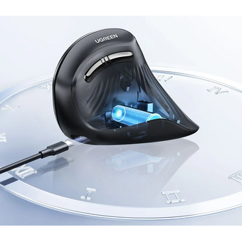  Беспроводная мышь UGREEN MU008S (85081) Multi-mode Wireless Vertical Mouse 2.4 GHz BT черный 