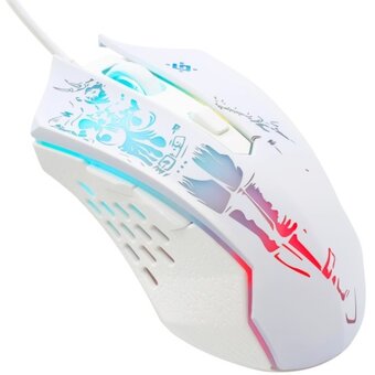  Мышь проводная игровая DEFENDER Sin'Sister GM-933 (52932) бел + ковер 