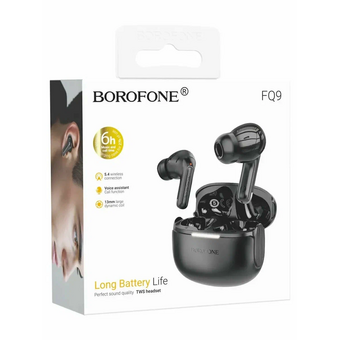 Наушники bluetooth BOROFONE FQ9 Peaceful true wireless BT headset черный 