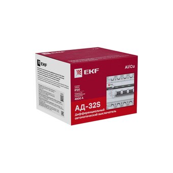  Дифавтомат EKF АД-32 PROxima (DA32-25-100S-4P-pro) 