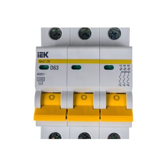  Автоматический модульный выключатель IEK ИЭК MVA20-3-063-D 