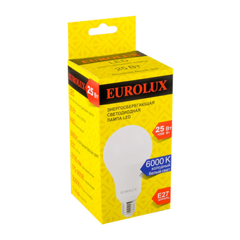 Лампа светодиодная Eurolux LL-E-A70-25W-230-6K-E27 