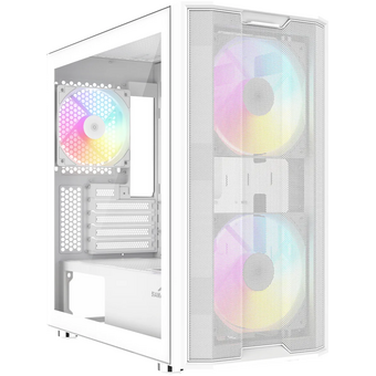  Корпус SAMA S30 White (S30-WHMPA3X1-GL), без БП, Midi-Tower, TG, 2x140mm + 1x120mm ARGB, 1xUSB 3.0 3.1 Type-C, mATX, mITX 