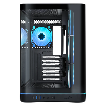  Корпус SAMA V62S Black (V62S-BKADA4X1-GL), без БП, Midi-Tower, TG, 4x120mm ARGB, 2xUSB 3.0 + 1xUSB 3.2 Type-C, ATX, mITX 