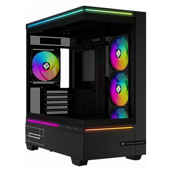  Корпус Thermalright M10 Black Fan4-C (TRTLM10BF4C) / TG / 4x120mm ARGB PWM Fans / USB Type-C / mATX 