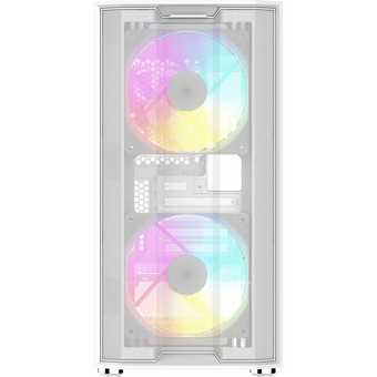  Корпус SAMA S30 White (S30-WHMPA3X1-GL), без БП, Midi-Tower, TG, 2x140mm + 1x120mm ARGB, 1xUSB 3.0 3.1 Type-C, mATX, mITX 
