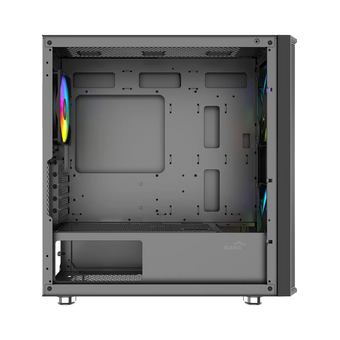  Корпус SAMA S30 Black (S30-BKMPA3X1-GL), без БП, Midi-Tower, TG, 2x140mm + 1x120mm ARGB, 1xUSB 3.0 3.1 Type-C, mATX, mITX 