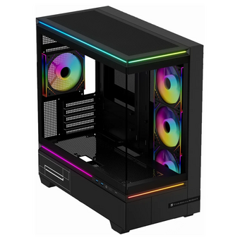  Корпус Thermalright M10 Black Fan4-M (TRTLM10BF4M) / TG / 4x120mm ARGB PWM Fans / USB Type-C / mATX 