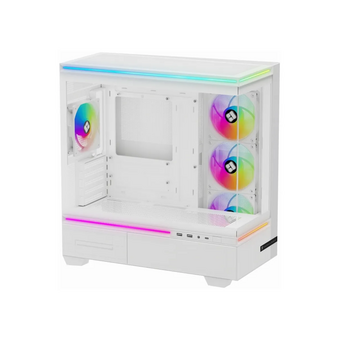  Корпус Thermalright M10 White Fan4-C (TRTLM10WF4C) / TG / 4x120mm ARGB PWM Fans / USB Type-C / mATX 