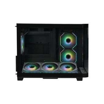  Корпус XASTRA QR500M 6ARGB-FM-C10-UC Black (QR500M-6FM12A-C10-UC) mATX/Aquarium/2 Curve Glass/6x120mm ARGB PWM FM fans/Argb+PWM HUB 10port /Type-C 