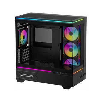  Корпус Thermalright M10 Black Fan4-M (TRTLM10BF4M) / TG / 4x120mm ARGB PWM Fans / USB Type-C / mATX 