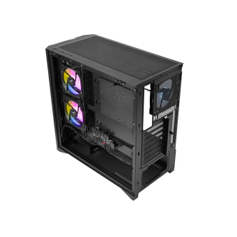  Корпус SAMA V42 Black (V42-BKAMA4X1-GL), без БП, Midi-Tower, TG, 4x120mm ARGB, 2xUSB 3.0 + 1xUSB 3.2 Type-C, ATX, mITX 