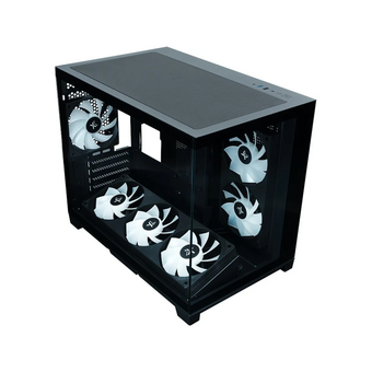  Корпус XASTRA QW500M 6ARGB-FC-C6-UC Black (QW500M-1FA36A-1FA24A-1FC12A-C6-UC) mATX/Aquarium/Screewless/120+240+360mm ARGB PWM FC fans 