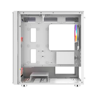  Корпус SAMA S30 White (S30-WHMPA3X1-GL), без БП, Midi-Tower, TG, 2x140mm + 1x120mm ARGB, 1xUSB 3.0 3.1 Type-C, mATX, mITX 