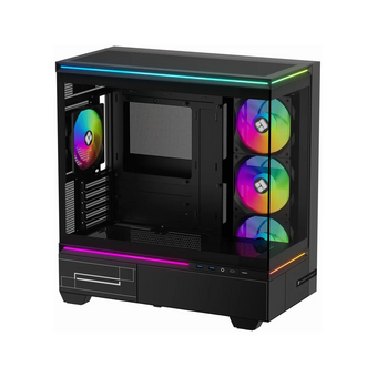  Корпус Thermalright M10 Black Fan4-C (TRTLM10BF4C) / TG / 4x120mm ARGB PWM Fans / USB Type-C / mATX 