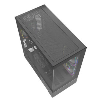  Корпус Powercase Vision Micro S3B (CVMMSB-A3), Tempered Glass, Type-C, 3x 120mm ARGB PWM Fan, чёрный, mATX 