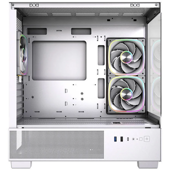  Корпус Powercase Vision Micro S3W (CVMMSW-A3), Tempered Glass, Type-C, 3x 120mm ARGB PWM Fan, белый, mATX 