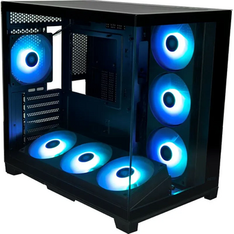  Корпус XASTRA QW500 7ARGB-FC-C6-UC Black (QW500-2FA36A-1FC12-C6-UC) ATX/Aquarium/Screewless/1x120mm+2x360mm ARGB PWM FC fans/Argb+PWM HUB 6port/Type-C 