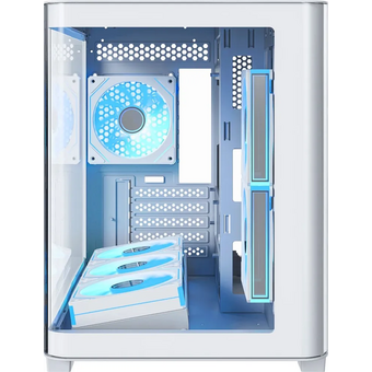  Корпус XASTRA QR500M 3ARGB-FM-C10-UC White (QR500M-3FM12A-C10-UC-WH) mATX/Aquarium/2 Curve Glass/3x120mm ARGB PWM FM fans/Argb+PWM HUB 10port/Type-C 