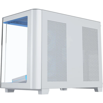  Корпус XASTRA QR500M 3ARGB-FM-C10-UC White (QR500M-3FM12A-C10-UC-WH) mATX/Aquarium/2 Curve Glass/3x120mm ARGB PWM FM fans/Argb+PWM HUB 10port/Type-C 