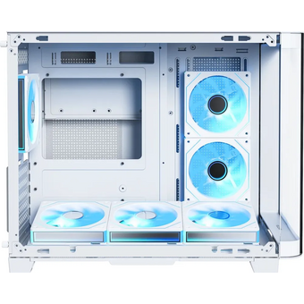  Корпус XASTRA QR500M 3ARGB-FM-C10-UC White (QR500M-3FM12A-C10-UC-WH) mATX/Aquarium/2 Curve Glass/3x120mm ARGB PWM FM fans/Argb+PWM HUB 10port/Type-C 