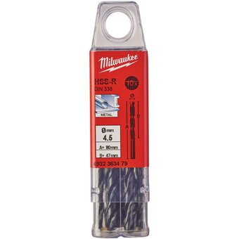  Сверло по металлу Milwaukee 4932363479 HSS-R 4.5мм 10шт 