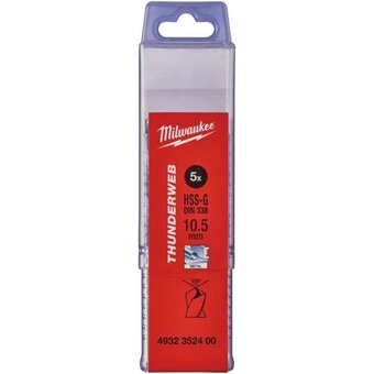  Сверло по металлу Milwaukee 4932352400 Thunderweb HSS-G 10.5x133мм 5шт 