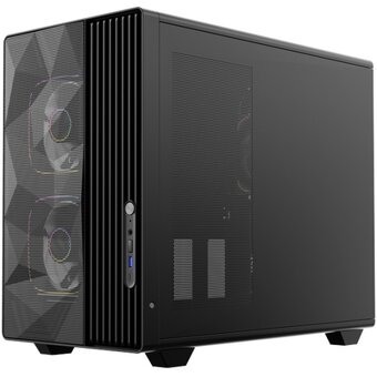  Корпус Powercase TX5 ARGB (CTX5AB-A3), TG, Type-C, 3x 120мм ARGB PWM Fans, чёрный, ATX 