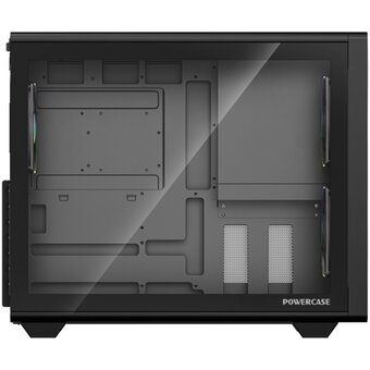  Корпус Powercase TX5 ARGB (CTX5AB-A3), TG, Type-C, 3x 120мм ARGB PWM Fans, чёрный, ATX 