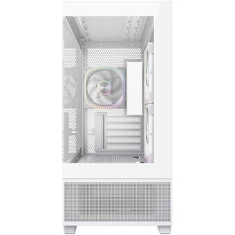  Корпус Powercase Vision Micro S4W (CVMMSHW-A3), Tempered Glass, Type-C, 3x 120mm ARGB PWM Fan, ARGB+PWM HUB, белый, mATX 