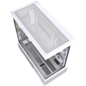  Корпус Powercase Vision Micro S4W (CVMMSHW-A3), Tempered Glass, Type-C, 3x 120mm ARGB PWM Fan, ARGB+PWM HUB, белый, mATX 