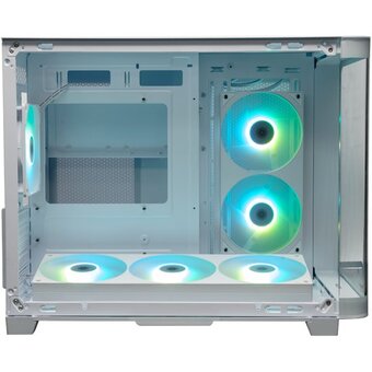  Корпус XASTRA QR500M 6ARGB-FC-C6-UC White (QR500M-1FA36A-1FA24A-1FC12A-C6-UC-WH) mATX/Aquarium/2 Curve Glass/1x360mm+1x240mm+1x120mm ARGB PWM FM fans 