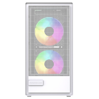  Корпус Powercase Mistral SM02 ARGB (CMMSM02W-A3), Tempered Glass, 3x120mm ARGB PWM fans, белый, mATX 