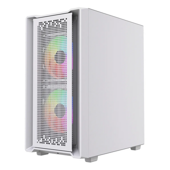  Корпус Powercase Mistral SM04 ARGB (CMMSM04W-A3), Tempered Glass, Front Nylon Filter, 3x120mm ARGB PWM fans, белый, mATX 
