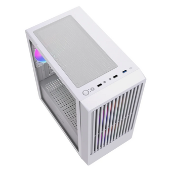  Корпус Powercase Mistral SM07 ARGB (CMMSM07W-A3), Tempered Glass, 3x120mm ARGB PWM fans, белый, mATX 