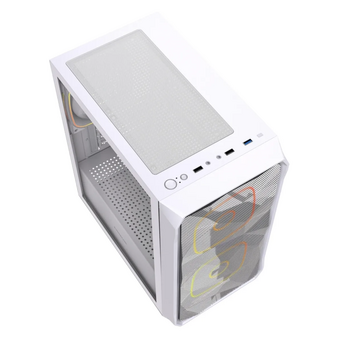  Корпус Powercase Mistral SM06 ARGB (CMMSM06W-A3), Tempered Glass, 3x120mm ARGB PWM fans, белый, mATX 