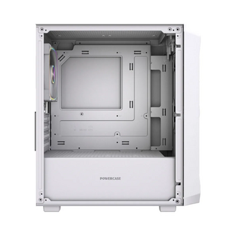  Корпус Powercase Mistral SM06 ARGB (CMMSM06W-A3), Tempered Glass, 3x120mm ARGB PWM fans, белый, mATX 