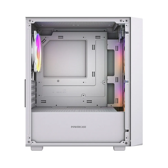  Корпус Powercase Mistral SM07 ARGB (CMMSM07W-A3), Tempered Glass, 3x120mm ARGB PWM fans, белый, mATX 