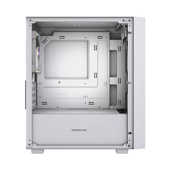  Корпус Powercase Mistral SM03 ARGB (CMMSM03W-A3), Tempered Glass, 3x120mm ARGB PWM fans, белый, mATX 