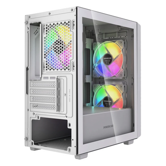  Корпус Powercase Mistral SM04 ARGB (CMMSM04W-A3), Tempered Glass, Front Nylon Filter, 3x120mm ARGB PWM fans, белый, mATX 