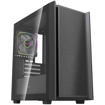  Корпус Powercase Mistral SM03 ARGB (CMMSM03B-A3), Tempered Glass, 3x120mm ARGB PWM fans, чёрный, mATX 