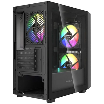  Корпус Powercase Mistral SM04 ARGB (CMMSM04B-A3), Tempered Glass, Front Nylon Filter, 3x120mm ARGB PWM fans, чёрный, mATX 
