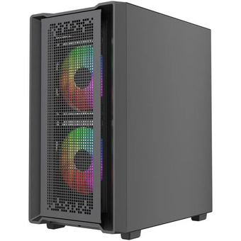  Корпус Powercase Mistral SM04 ARGB (CMMSM04B-A3), Tempered Glass, Front Nylon Filter, 3x120mm ARGB PWM fans, чёрный, mATX 