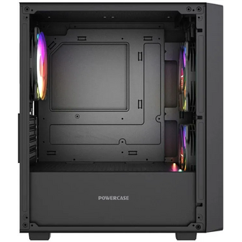  Корпус Powercase Mistral SM04 ARGB (CMMSM04B-A3), Tempered Glass, Front Nylon Filter, 3x120mm ARGB PWM fans, чёрный, mATX 