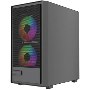  Корпус Powercase Mistral SM02 ARGB (CMMSM02B-A3), Tempered Glass, 3x120mm ARGB PWM fans, чёрный, mATX 