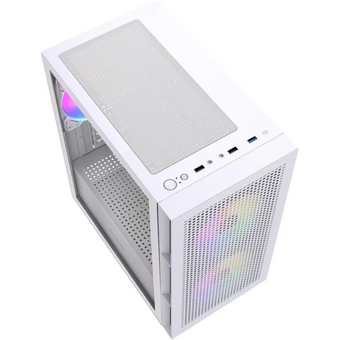  Корпус Powercase Mistral SM05 ARGB (CMMSM05W-A3), Tempered Glass, 3x120mm ARGB PWM fans, белый, mATX 