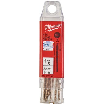  Сверло по металлу Milwaukee 4932373333 HSS-Co 1.5мм 10шт 