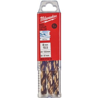  Сверло по металлу Milwaukee 4932373355 HSS-Co 10.5мм 5шт 