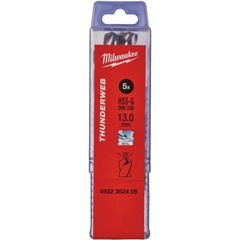  Сверло по металлу Milwaukee 4932352405 Thunderweb HSS-G 13x151мм 5шт 